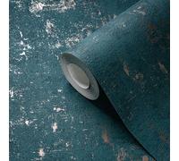 Carta Da Parati Campione Con Effetti Metallici - Petrolio, Oro