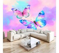 Carta da Parati Cielo Stellato Sogno Farfalla, Fotomurali in TNT Murale - Poster Gigante Design 200 x 140 cm per Soggiorno Camera de Letto Ufficio Decorazione Murale Stile Acquerello