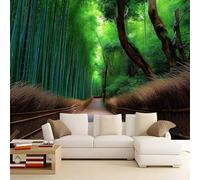 Carta da parati Colore 200 x 140 cm Fotomurali in TNT Murale alla, moda Decorazione da Muro, Gigante Design Carta per Pareti Soggiorno Natura Misterioso Sentiero Foresta Di Bambù