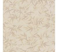 Carta Da Parati Con Design Di Foglie Morbide E Accenti Lucidi - Beige, Crema