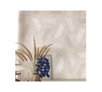 Carta da parati con forme geometriche Maze su misura - Rimura - Tessuti: Waterproof wallpaper fibra di vetro - WP05, Colori: VE183-1 tortora beige