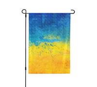 Carta da parati con la bandiera dell'Ucraina, bifacciale, per giardino, resistente alle intemperie, ideale per cortile e patio, 31,75 x 46,75 cm.