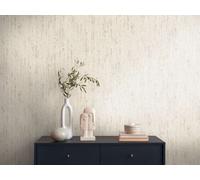 Carta Da Parati Con Motivo A Onde - Bianco, Beige, Oro