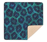 Carta da parati con stampa leopardata in stile acquerello carino pieghevole tappetino da gioco per pavimento impermeabile pancia tappetino per bambino bambino neonato, 127 x 127 cm