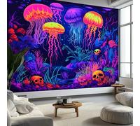 Carta da parati Creature Sottomarine Di Meduse Fantastiche Fotomurali Murale alla moda Decorazione da Muro Poster 400x280 cm Gigante Design Carta per pareti Ornamento, Blu