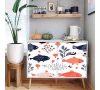carta da parati cucina 44 X300Lcm Pesci Colorati Dei Cartoni Animati carta da parati soggiorno Pannello decorativo effetto realistico, ideale per soggiorni moderni o camere minimal Z262850