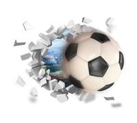 Carta da parati da calcio in 1 pezzo, adesivi murali da calcio 3D, adesivi murali da camera da letto per ragazzi, adesivi per finestre in vetro da calcio, adesivi decorativi da calcio