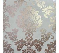 Carta Da Parati Damascata In Quarzo Oro Rosa - Fine Decor FD42204 Glitter Nuovo