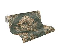 Carta Da Parati Damasco Alena - St. Petersburg Metropolitan Stories 2 A.S. Création Carta da parati tessuto non tessuto 10.05 m x 0.53 m Beige Marrone Verde Prodotto in Germania 379011 37901-1