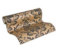 Carta Da Parati Damasco Attractive tessuto non tessuto 10.05 m x 0.53 m Oro Grigio Prodotto in Germania A.S. Création 369104 36910-4