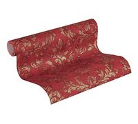 Carta Da Parati Damasco Neue Bude 2.0 Ed. II Carta da parati tessuto non tessuto, Rosso Oro Ornamento, 10.05 m x 0.53 m, Prodotto in Germania da A.S. Création 374131 37413-1