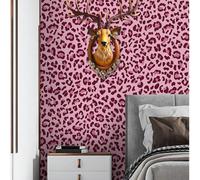 Carta da parati decorativa in PVC alla moda con stampa leopardata, 44 cm x 10 m, impermeabile, autoadesiva, fai-da-te, motivo leopardato giallo, adatta per la decorazione della camera da letto 0,44*3