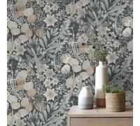 Carta Da Parati Erismann Secret Garden Denim Blu 1050644 Vinile