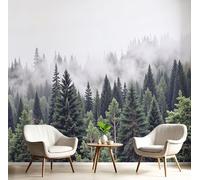Carta da parati Denso Foresta Piante 450×315cm Fotomurali in TNT Murale alla Natura Alberi Decorazione da Muro XXL Poster Gigante Design Carta pareti Soggiorno Verde