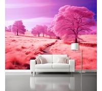 Carta Da Parati Effetto 3D 300 X 210 Cm Il Libro Della Giunglafotomurali In Tnt Murale Alla Moda Decorazione Da Muro Xxl Rosa Sentiero Nel Bosco Alberi Per Salotto Camera Da Letto Ufficio