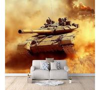 Carta Da Parati Effetto 3D Cisterna 300x256 cm Fotomurali Non Tessuto, Guerra Decorazione Poster Arte Murale Moderna per Casa Ufficio Camera Da Letto Soggiorno.