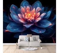 Carta Da Parati Effetto 3D Fiore Di Datura 250x175 cm Fotomurali Non Tessuto, Decorazione Poster Arte Murale Moderna per Casa Ufficio Camera Da Letto Soggiorno.