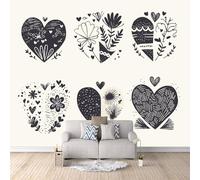 Carta Da Parati Effetto 3D Modello D'amore 250x175 cm Fotomurali Non Tessuto, Cuore D'amore Astratto Decorazione Poster Arte Murale Moderna per Casa Ufficio Camera Da Letto Soggiorno.
