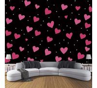 Carta Da Parati Effetto 3D Romanticismo Amore 250×170cm Fotomurali Non Tessuto, Semplice Geometrico Decorazione Poster Arte Murale Moderna per Casa Ufficio Camera Da Letto Soggiorno