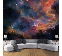 Carta Da Parati Effetto 3D Stelle Nubi Gas 150×105cm, Fotomurali Non Tessuto, Decorazione Poster Arte Murale Sogno Universo per Casa Ufficio Camera Letto Soggiorno
