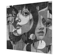 Carta da Parati Fliselina 250x250cm Stampa di Alta Qualità Facile da Pulire per Soggiorno e Camera da letto Colla Inclusa Montaggio Murale Decorazione da Muro - Volti di donne