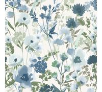 206543 Catherine Lansfield Campagna Carta da Parati Blu Floreale Tonalità Stile