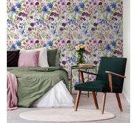 Carta da Parati Floreale Rosa E Blu 206541 Catherine Lansfield Campagna Stile