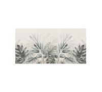 Carta da parati floreale con foglie Playa su misura - Rimura - Tessuti: Waterproof wallpaper fibra di vetro - WP05, Colori: AP084-2 blu