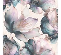 Carta da Parati Floreale Oro Rosa Viola Fiori World of Wallpaper Elysian AF0034
