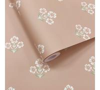 Carta da Parati Floreale Piccolo Margherita Fiori Tinta Botanico Malta Rosa