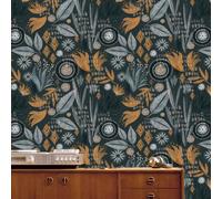 Carta da Parati Foglie Verde Scuro Carta da Parati Adesiva Mobili per Camera Soggiorno Cucina Decorazione PVC Impermeabile Facile da Pulire Wall Paper Autoadesivo 40x120 cm/ 2 rotoli