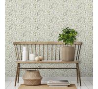 Carta Da Parati Fogliosa A78801 Verde Salvia E Rosa Arte Murale Botanica