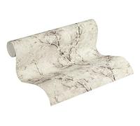 Carta Da Parati Foresta New Walls Cosy & Relax A.S. Création Carta da parati tessuto non tessuto 10.05 m x 0.53 m Crema Grigio Bianco Prodotto in Germania 374202 37420-2