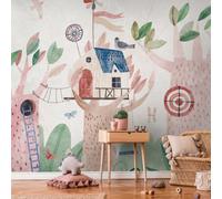 Carta da Parati Foto Vivaio Con Colorati Baumhäusern Come - Colorato, Beige, Br