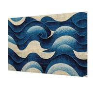 Carta da Parati Fotografica 208x146cm Colla Inclusa per Soggiorno e Camera da letto Decorazione da Muro Facile da Pulire Stampa di Alta Qualità Montaggio Murale - Onde blu