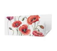 Carta da Parati Fotografica 250x104 cm Autoadesiva per Soggiorno e Camera da letto Decorazione della Parete Antimacchia Stampa di Alta Qualità Montaggio Murale - papaveri rossi