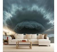 Carta da Parati Fotografica 250x175 cm Mare Spiaggia Paesaggio Tempesta Effetti 3D Murale Moderna Non Tessuto Opaco Poster da Parete Per Camera da Letto Soggiorno Ufficio Decorazione Domestica