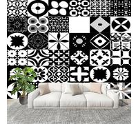 Carta Da Parati Fotografica 3d Giunzione Di Modelli Geometrici 3d Moderna Design Carta per Pareti Soggiorno Camera Da Letto Sala In Bianco E Nero Fotomurali In Tessuto Non Tessuto TNT 250x175 cm