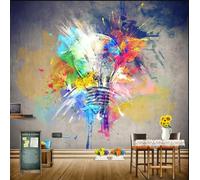 Carta Da Parati Fotografica 3D Personalizzata Lampadina Con Pittura Ad Acquerello E Graffiti Poster Fotografico Murale Per Soggiorno,Camera Da Letto,Tv,Sfondo,Decorazione Per La Casa-150X100Cm