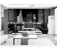 Carta Da Parati Fotografica 3D Personalizzata Notte In Città Poster Fotografico Murale Per Soggiorno,Camera Da Letto,Tv,Sfondo,Decorazione Per La Casa-400X280Cm