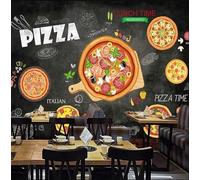 Carta Da Parati Fotografica 3D Personalizzata Pizza Fast Food Ristorante Hamburger Negozio Poster Fotografico Murale Per Soggiorno,Camera Da Letto,Tv,Sfondo,Decorazione Per La Casa-300X210Cm