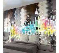 Carta Da Parati Fotografica 3D Personalizzata Vista Notturna Della Città 3D Astratta Poster Fotografico Murale Per Soggiorno,Camera Da Letto,Tv,Sfondo,Decorazione Per La Casa-200X150Cm