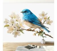 Carta da parati fotografica 400 x 280 cm, Semplici Fiori A Forma Di Uccello Carta da parati murale non tessuta stampata per soggiorno camera da letto cameretta poster arte da parete, Bianco