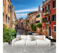 Carta da parati Fotografica 400x280 cm VeneziaLa Città Dell'AcquaModello Impermeabil Resistente ai raggi UV, inodore Rimovibile Carta per Pareti Marrone Soggiorno Da Letto Sala Murale Panoramico