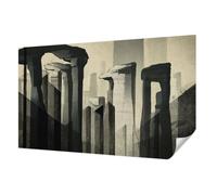 Carta da Parati Fotografica 416x254 cm Autoadesiva per Soggiorno e Camera da letto Decorazione della Parete Antimacchia Stampa di Alta Qualità Montaggio Murale - Architettura grezza