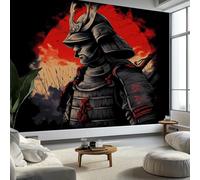 Carta da parati fotografica a tema anime giapponese epica samurai, 350 x 256 cm, in tessuto non tessuto, stampa moderna, decorazione da parete per camera da letto, soggiorno, casa