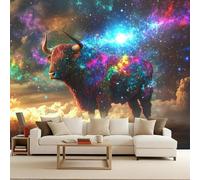 Carta da Parati Fotografica Cielo Stellato Galassia Cavallo Effetto 3D Murales Moderna Non Tessuto Opaco Fotomurale Per Camera da Letto Soggiorno Ufficio Decorazione Poster Domestica 100x70 cm