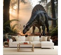 Carta da Parati Fotografica Dinosauri Vulcani Giurassico Animali 100x70 cm Non Tessuto Opaco Effetti 3D Murale Moderna Poster Decor da Parete Per Soggiorno Ufficio Camera dei Bambini Muro di Sfondo