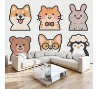 Carta da parati fotografica effetto 3D Cucciolo Animale camera da letto, soggiorno,Fotomurali in TNT Murale alla moda Decorazione da Muro, Cartone Animato Carino Poster Gigante Design 366x254 cm