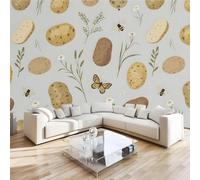 Carta da parati fotografica effetto 3D Fagioli Cartone Animato camera da letto, soggiorno,Fotomurali in TNT Murale alla moda Decorazione da Muro, Dipinto Carino Poster Gigante Design 366x254 cm